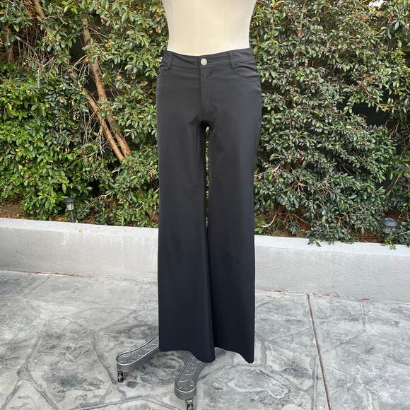 Theory Wool Blend Wide Leg Black Trousers Women’s 4 Dress Pants - Picture 3 of 10